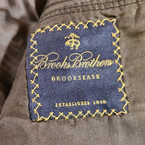 Brooks Brothers Brooksease Mens 40R Blazer Suit Jacket Sport Coat Gray 100% Wool - Picture 4 of 10